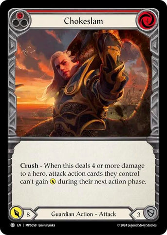 Image for Chokeslam (Red) (MPG058) (Mastery Pack Guardian) - Flesh and Blood TCG