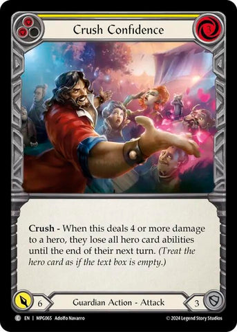 Image for Crush Confidence (Yellow) (MPG065) (Mastery Pack Guardian) - Flesh and Blood TCG