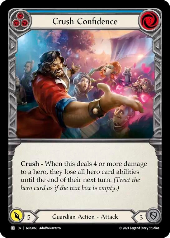 Image for Crush Confidence (Blue) (MPG066) (Mastery Pack Guardian) - Flesh and Blood TCG