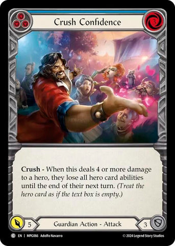 Image for Crush Confidence (Blue) (MPG066) (Mastery Pack Guardian) - Flesh and Blood TCG