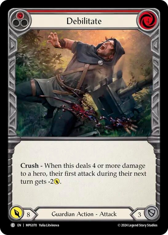Image for Debilitate (Red) (MPG070) (Mastery Pack Guardian) - Flesh and Blood TCG