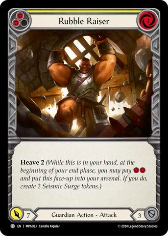 Image for Rubble Raiser (Yellow) (MPG083) (Mastery Pack Guardian) - Flesh and Blood TCG