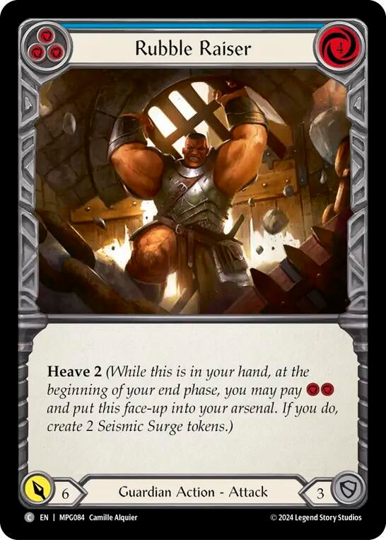 Image for Rubble Raiser (Blue) (MPG084) (Mastery Pack Guardian) - Flesh and Blood TCG