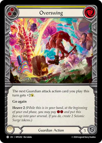 Image for Overswing (Yellow) (MPG092) (Mastery Pack Guardian) - Flesh and Blood TCG