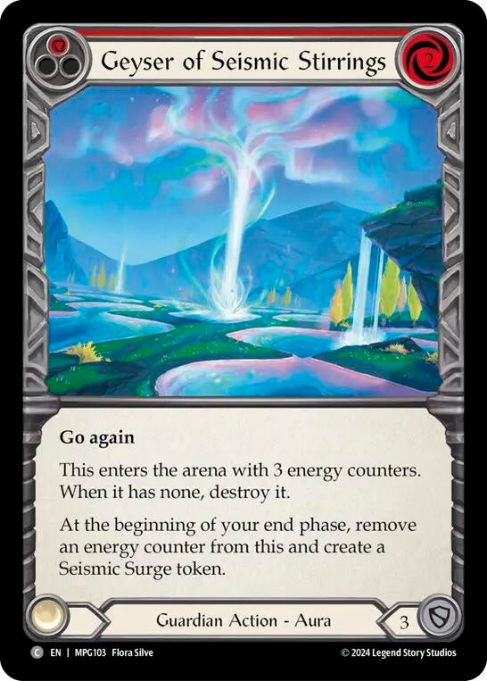 Image for Geyser of Seismic Stirrings (Red) (MPG103) (Mastery Pack Guardian) - Flesh and Blood TCG