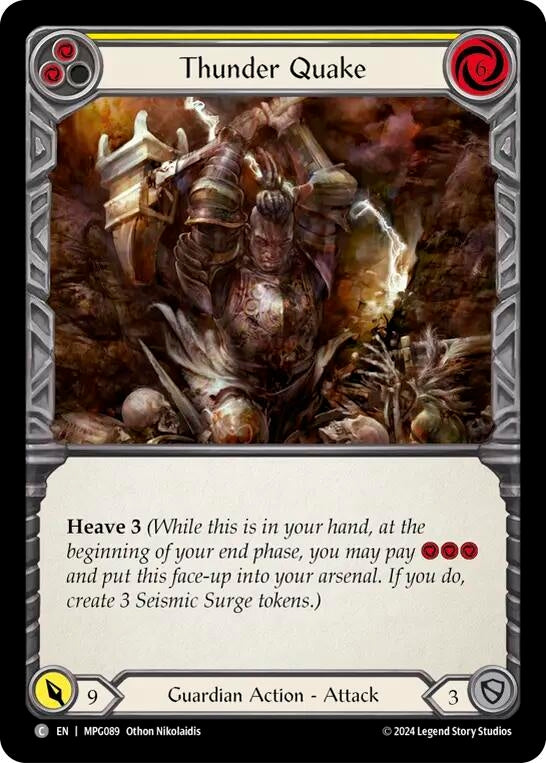 Image for Thunder Quake (Yellow) (MPG089) (Mastery Pack Guardian) - Flesh and Blood TCG