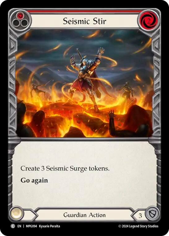Image for Seismic Stir (Red) (MPG094) (Mastery Pack Guardian) - Flesh and Blood TCG
