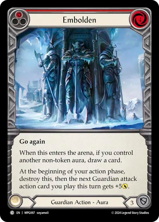 Image for Embolden (Red) (MPG097) (Mastery Pack Guardian) - Flesh and Blood TCG