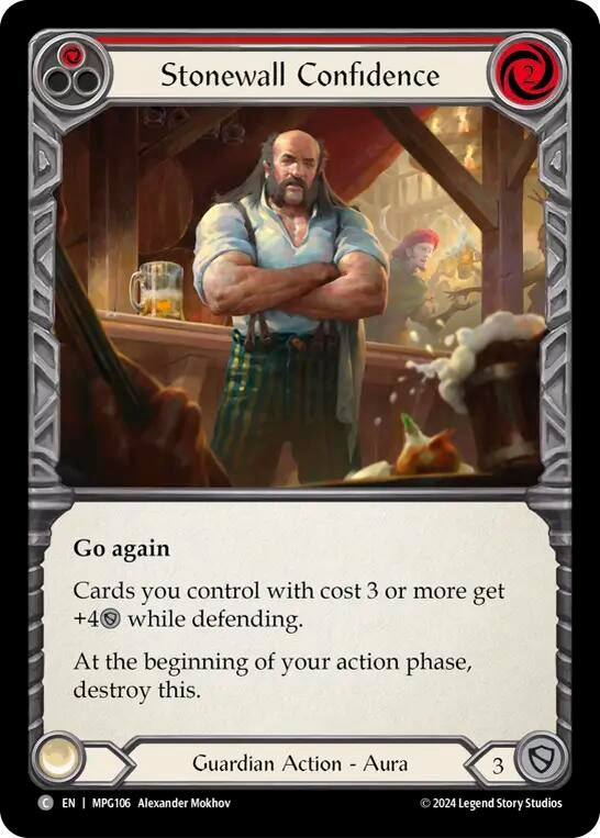 Image for Stonewall Confidence (Red) (MPG106) (Mastery Pack Guardian) - Flesh and Blood TCG