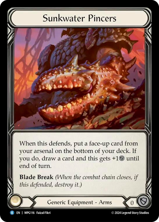 Image for Sunkwater Pincers (MPG116) (Mastery Pack Guardian) - Flesh and Blood TCG