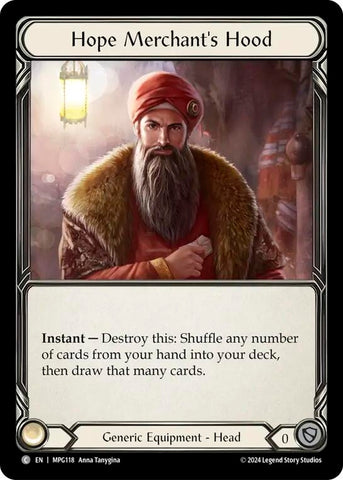 Image for Hope Merchant's Hood (MPG118) (Mastery Pack Guardian) - Flesh and Blood TCG