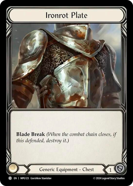 Image for Ironrot Plate (MPG123) (Mastery Pack Guardian) - Flesh and Blood TCG