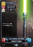 Image for Knight's Saber (109) - Star Wars: Unlimited