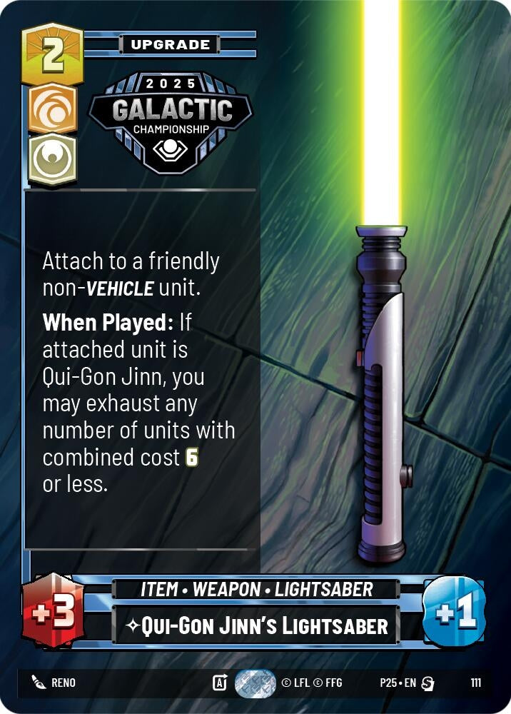 Image for Qui-Gon Jinn's Lightsaber (111) - Star Wars: Unlimited