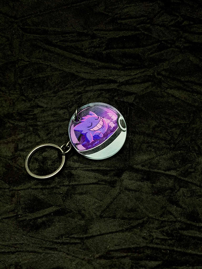 Gengar Pokeball Acrylic Keychain
