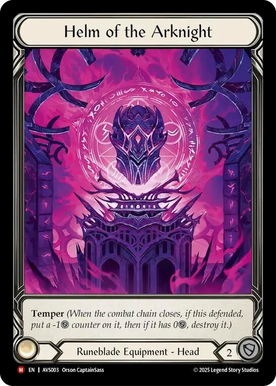 Image for Helm of the Arknight (AVS003) - Flesh and Blood TCG
