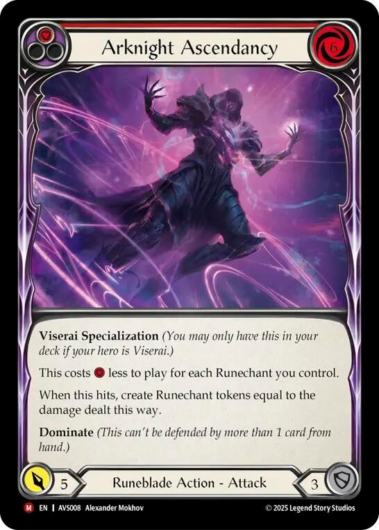 Image for Arknight Ascendancy (Red) (AVS008) - Flesh and Blood TCG