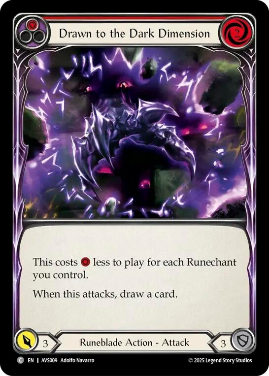Image for Drawn to the Dark Dimension (Red) (AVS009) - Flesh and Blood TCG