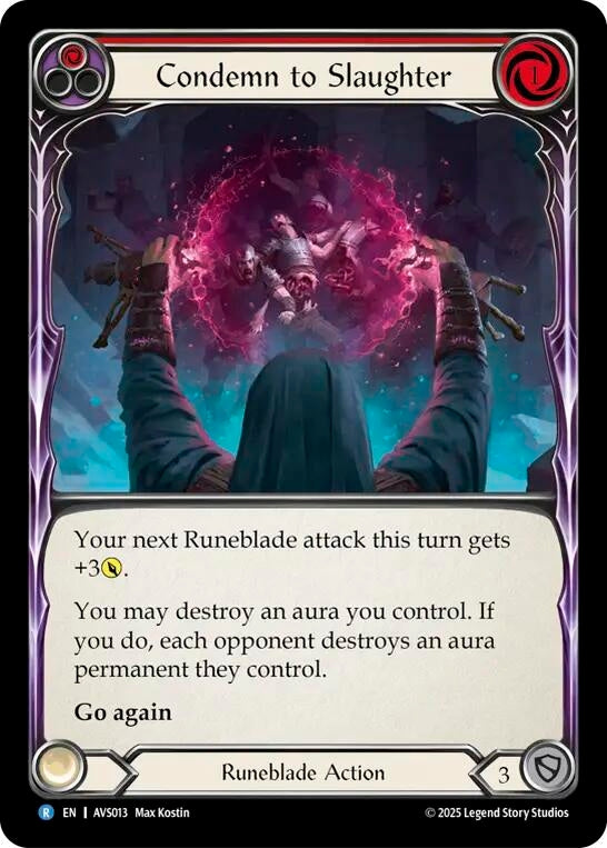 Image for Condemn to Slaughter (Red) (AVS013) - Flesh and Blood TCG