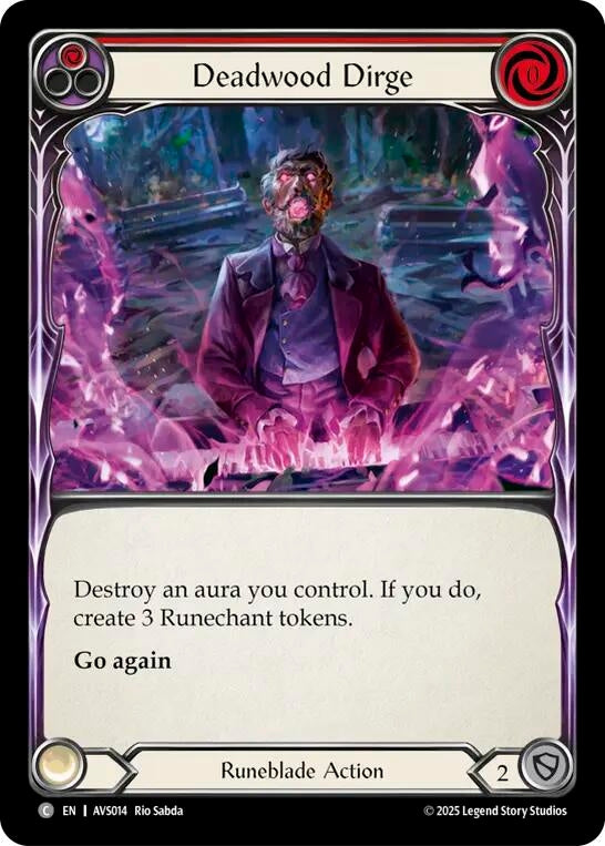Image for Deadwood Dirge (Red) (AVS014) - Flesh and Blood TCG