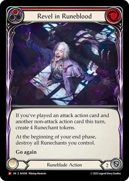 Image for Revel in Runeblood (Red) (AVS018) - Flesh and Blood TCG