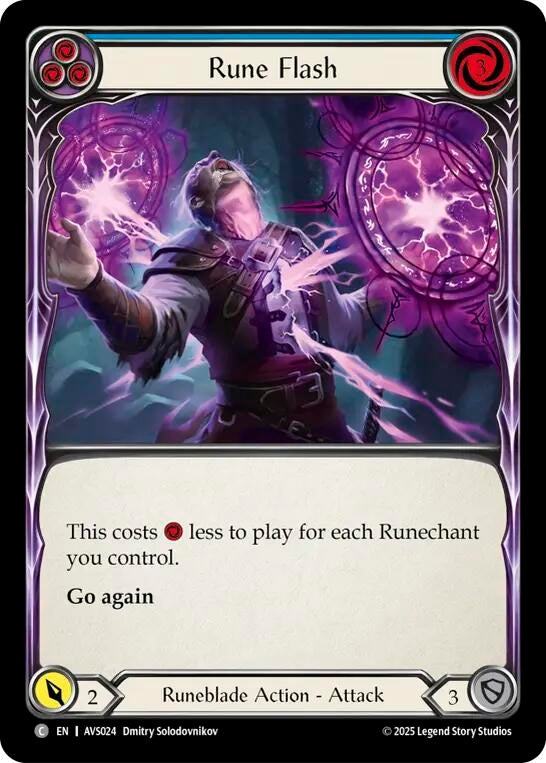 Image for Rune Flash (Blue) (AVS024) - Flesh and Blood TCG