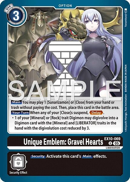 Image for Unique Emblem: Gravel Hearts (EX10-069 U) - Digimon Card Game
