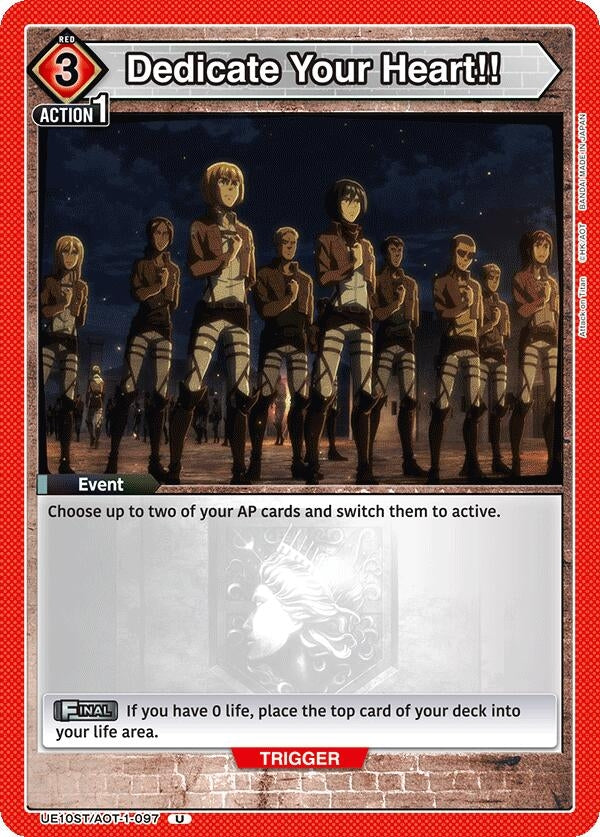 Image for Dedicate Your Heart!! (UE10ST/AOT-1-097) - Union Arena