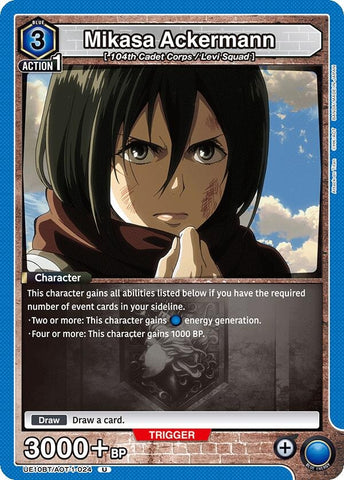 Image for Mikasa Ackermann (024) (UE10BT/AOT-1-024) (UE10BT: Attack on Titan) - Union Arena