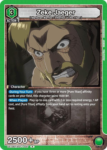 Image for Zeke Jaeger (047) (UE10BT/AOT-1-047) (UE10BT: Attack on Titan) - Union Arena