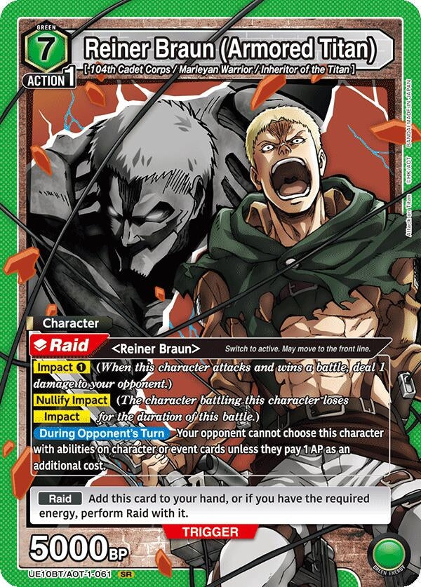 Image for Reiner Braun (Armored Titan) (UE10BT/AOT-1-061) (UE10BT: Attack on Titan) - Union Arena