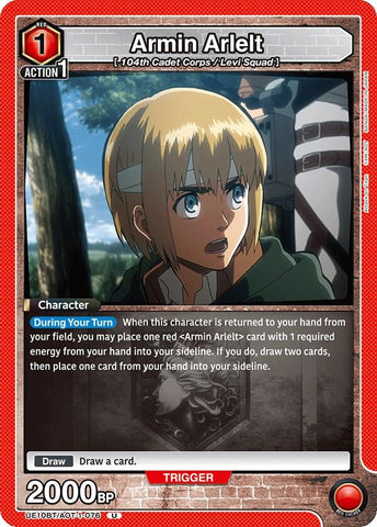 Image for Armin Arlelt (076) (UE10BT/AOT-1-076) (UE10BT: Attack on Titan) - Union Arena