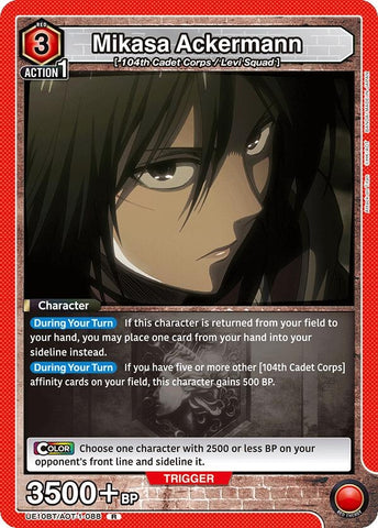 Image for Mikasa Ackermann (088) (UE10BT/AOT-1-088) (UE10BT: Attack on Titan) - Union Arena