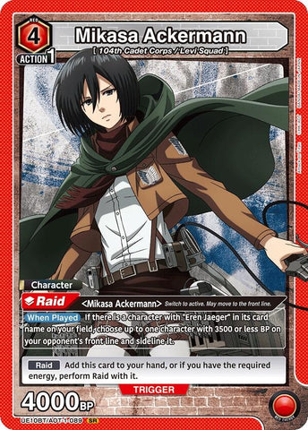 Image for Mikasa Ackermann (089) (UE10BT/AOT-1-089) (UE10BT: Attack on Titan) - Union Arena