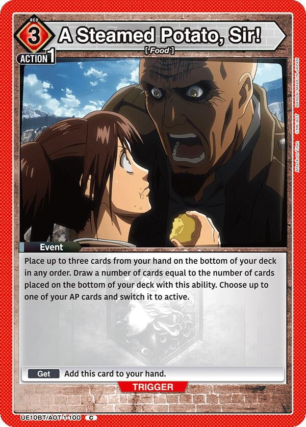 Image for A Steamed Potato, Sir! (UE10BT/AOT-1-100) (UE10BT: Attack on Titan) - Union Arena