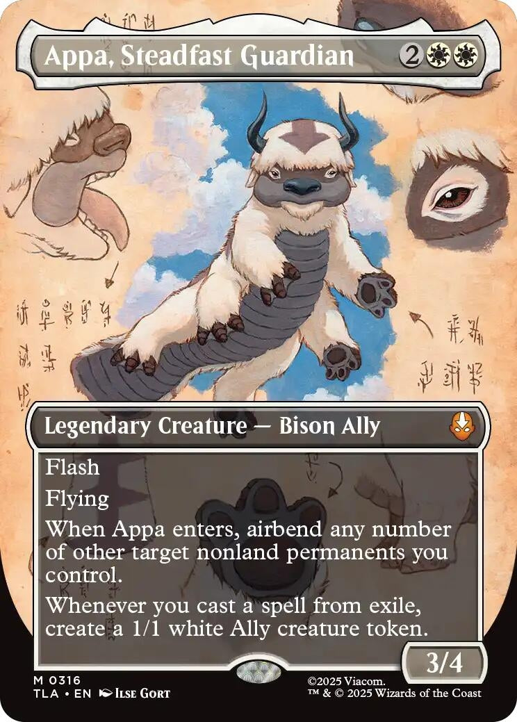 Image for Appa, Steadfast Guardian (Borderless) (316) (Avatar: The Last Airbender) - Magic: The Gathering
