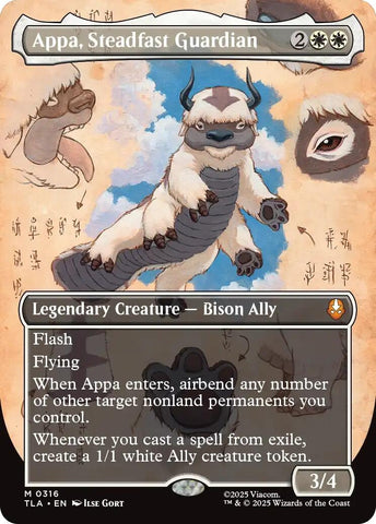 Image for Appa, Steadfast Guardian (Borderless) (316) (Avatar: The Last Airbender) - Magic: The Gathering