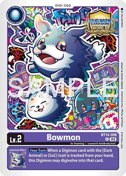 Image for Bowmon (Regionals 25-26 Season 2 Participant) (BT14-006 U) - Digimon Card Game