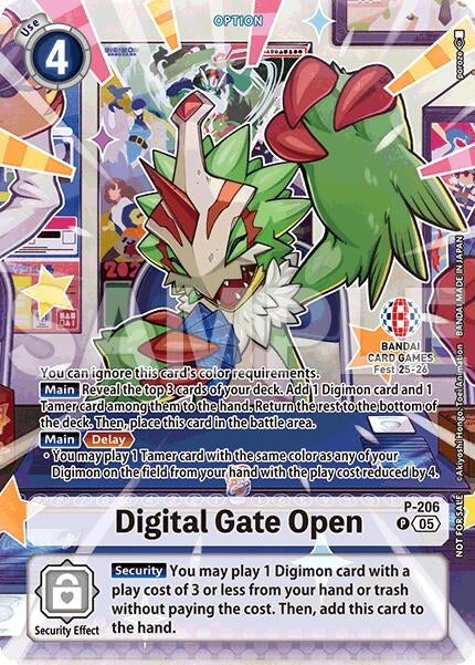 Image for Digital Gate Open - P-206 (BANDAI Card Games Fest 25-26) (P-206 P) - Digimon Card Game