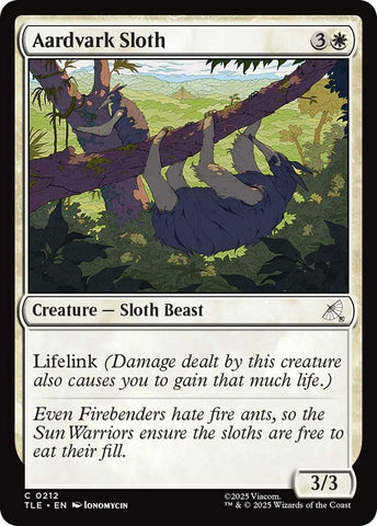 Image for Aardvark Sloth (212) (Avatar: The Last Airbender: Eternal-Legal) - Magic: The Gathering