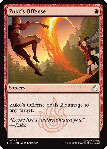 Image for Zuko's Offense (0247) (247) (Avatar: The Last Airbender: Eternal-Legal) - Magic: The Gathering