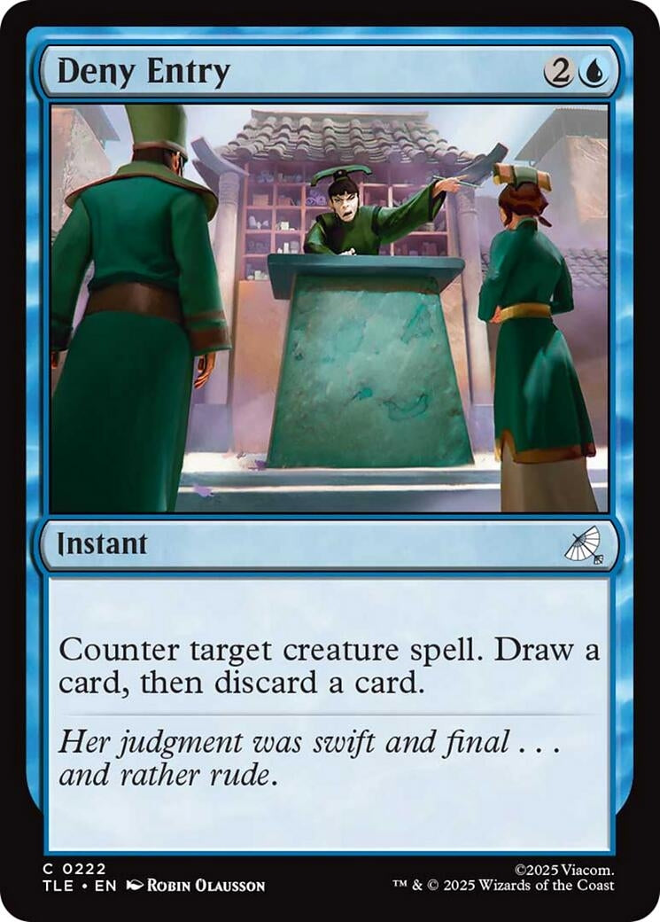 Image for Deny Entry (222) (Avatar: The Last Airbender: Eternal-Legal) - Magic: The Gathering