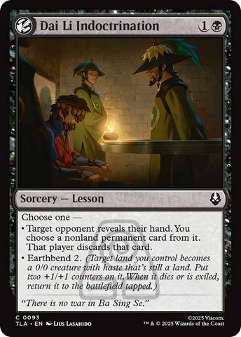 Image for Dai Li Indoctrination (93) (Avatar: The Last Airbender) - Magic: The Gathering