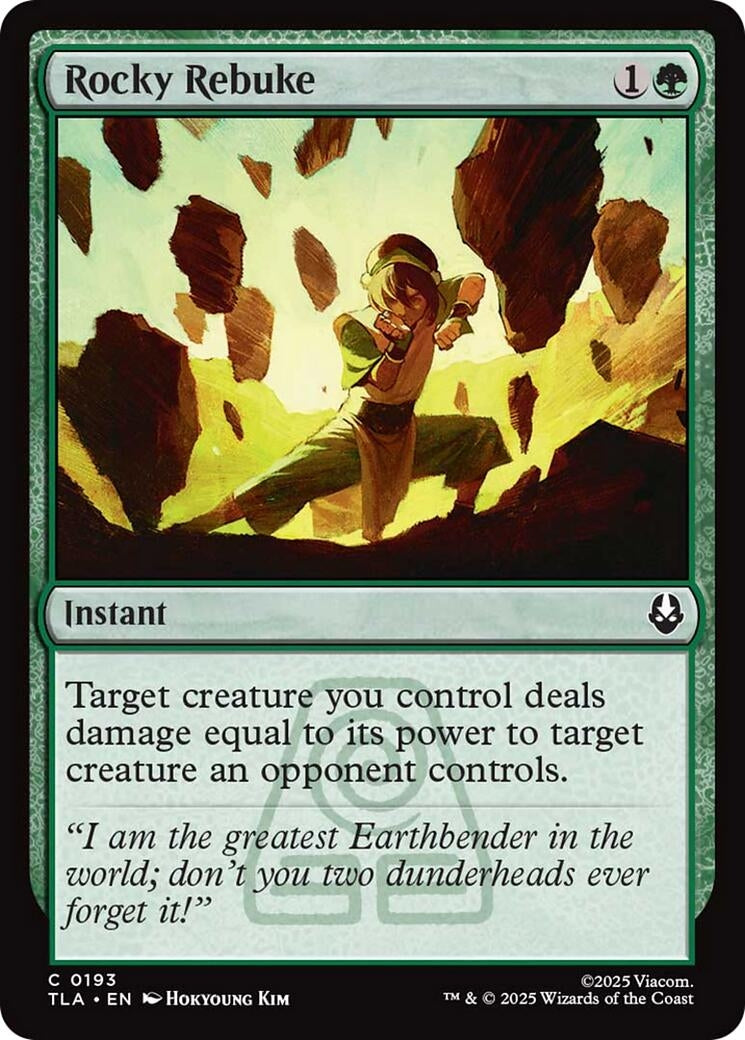 Image for Rocky Rebuke (193) (Avatar: The Last Airbender) - Magic: The Gathering