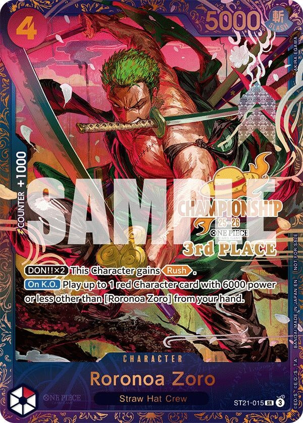 Image for Roronoa Zoro (CS 25-26 3rd Place) (ST21-015) (One Piece Promotion Cards) - One Piece Card Game