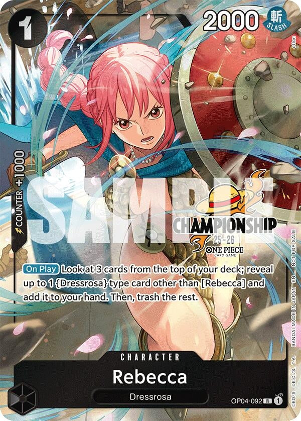 Image for Rebecca (CS 25-26 Celebration Pack) (OP04-092) (One Piece Promotion Cards) - One Piece Card Game