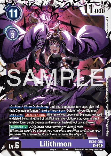 Image for Lilithmon (EX10-058 R) - Digimon Card Game