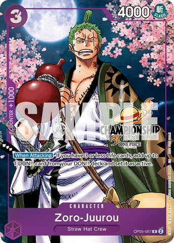 Image for Zoro-Juurou (CS 25-26 Event Pack Finalist Ver.) (OP05-067) (One Piece Promotion Cards) - One Piece Card Game