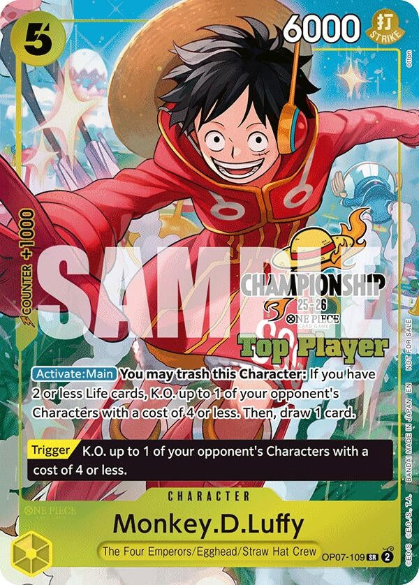 Image for Monkey.D.Luffy (CS 25-26 Top Player Pack) (OP07-109) (One Piece Promotion Cards) - One Piece Card Game