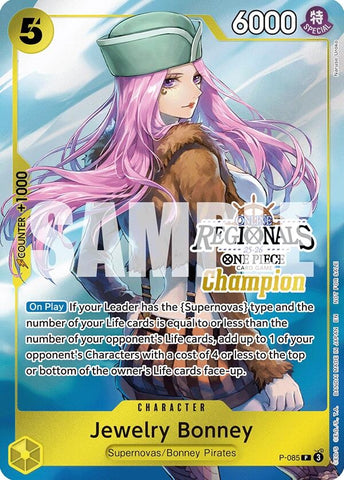 Image for Jewelry Bonney (Online Regional Champion Card Set 2025 Vol.2) (P-085) (One Piece Promotion Cards) - One Piece Card Game
